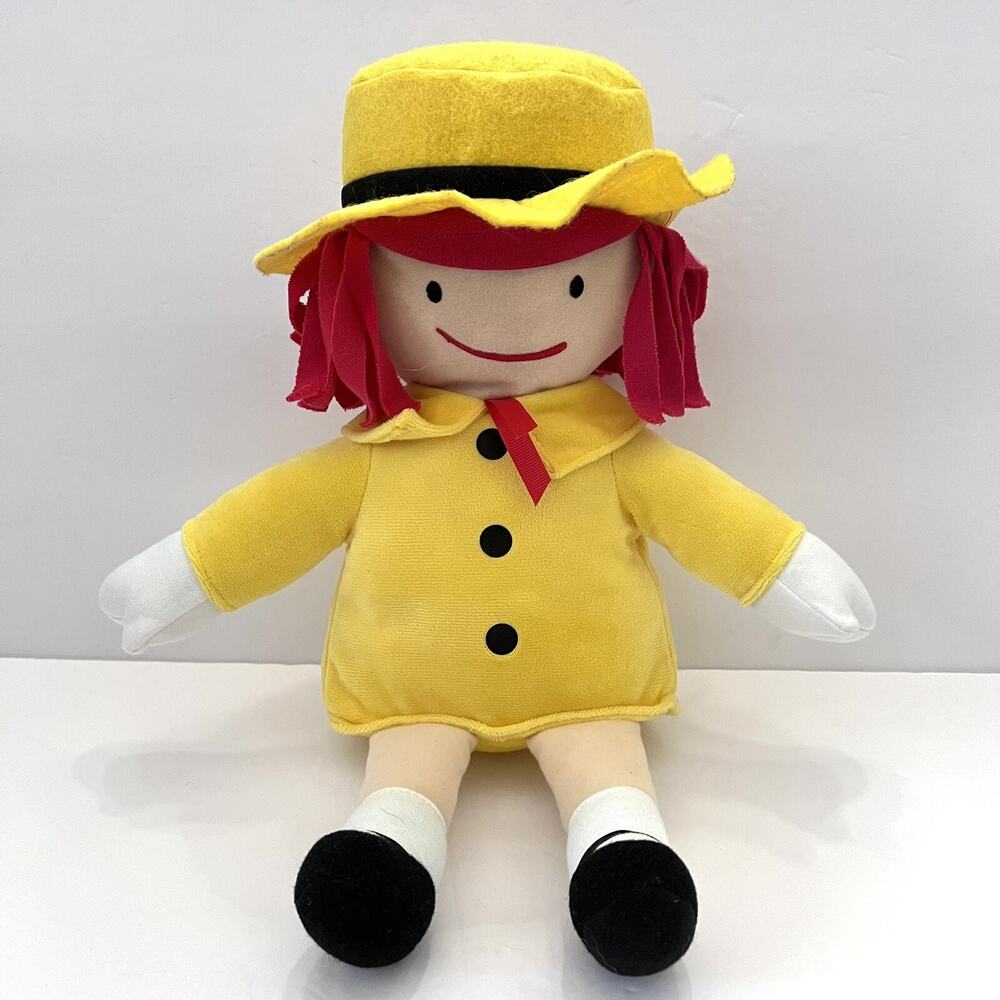 Kohls Cares Madeline 14" Yellow Felt Hat Dress Red Hair Plush Stuffed Toy Doll